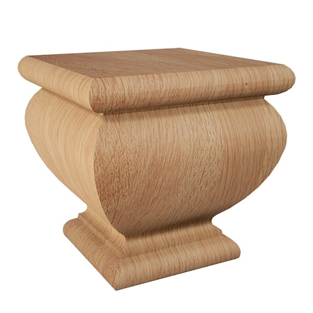 Designs Of Distinction 4" Square Lille Bun Foot - Red Oak 01750460AK1